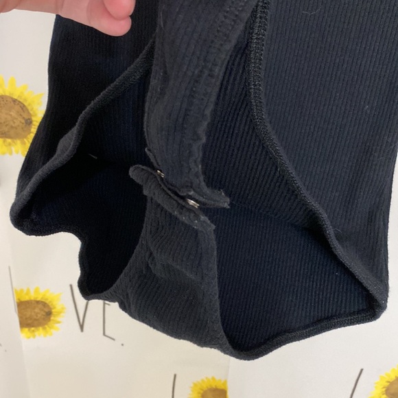 Lulu’s Talk to the Hand Black Ribbed Zip-Front Bodysuit - Picture 12 of 12
